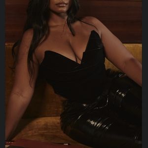 House of CB Marina Velvet Draped Corset M